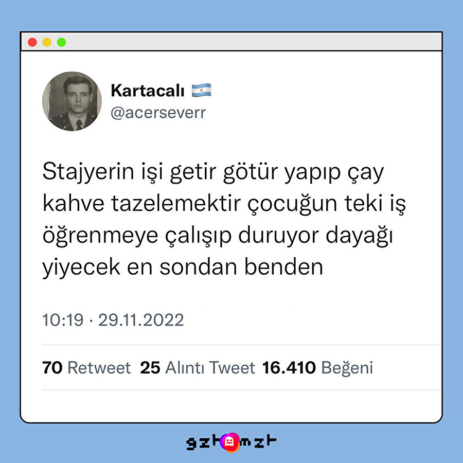 ​Stajyerlere yüklenmeyin 😡