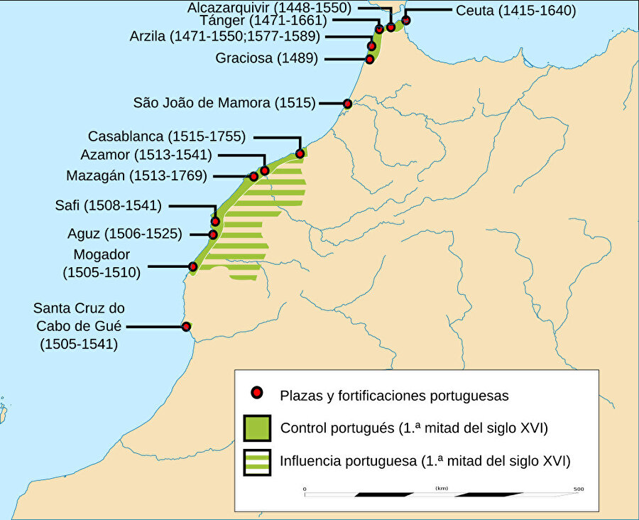 Portekiz Sebte’de hakimiyetini tesis ettikten sonra, Fas’ın iç bölgelerine saldırılarını artırmış ve 15. yüzyıl sonlarına doğru Fas’ı ele geçirme hakkını elde edecek anlaşmalar yapmıştı. Kuzey hattını tamamen ele geçiren Portekiz, Akdeniz’de önemli bir üstünlük elde etmişti.