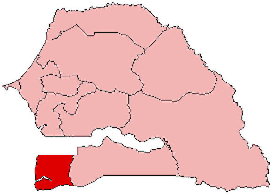 Senegal'in güneyinde yer alan Ziguinchor şehri.
