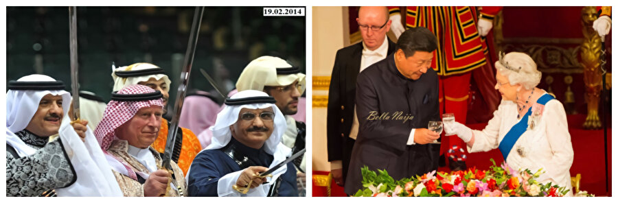 Kraliçe ve Çin mizanseni.