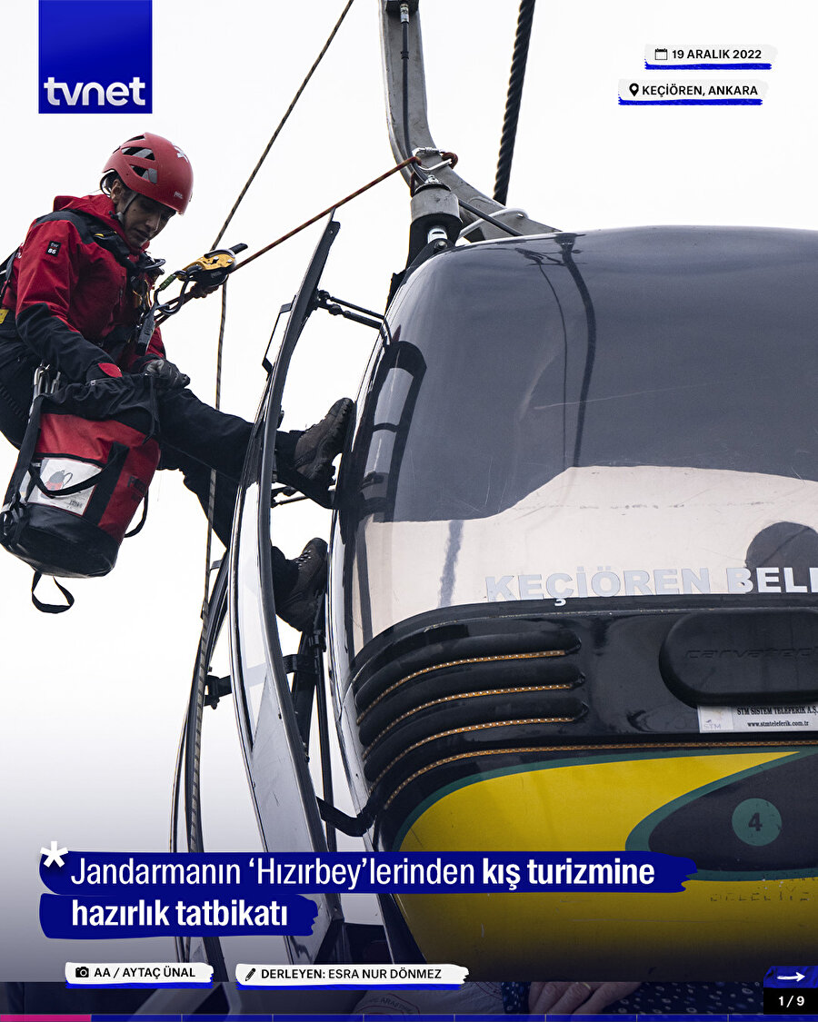 Jandarmanın ‘Hızırbey’lerinden kış turizmine hazırlık tatbikatı