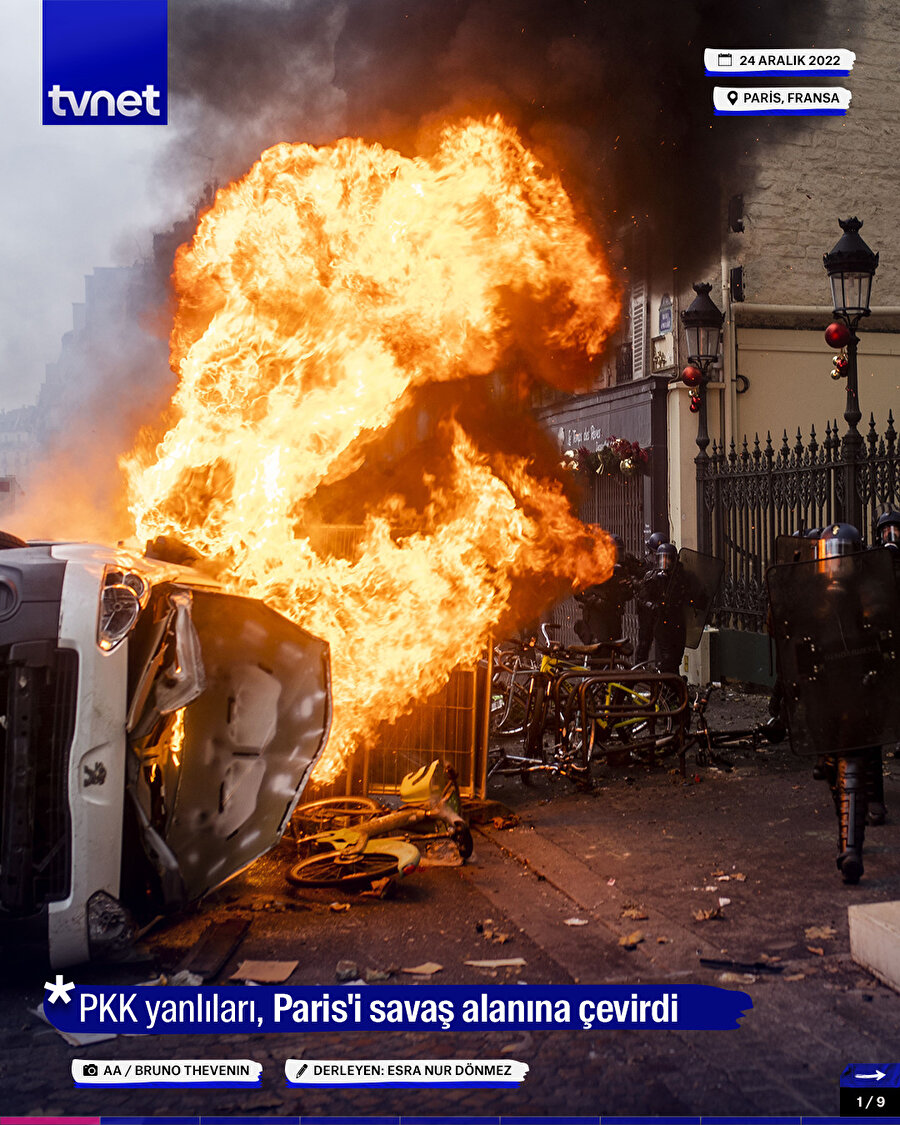 PKK yanlıları, Paris'i savaş alanına çevirdi
