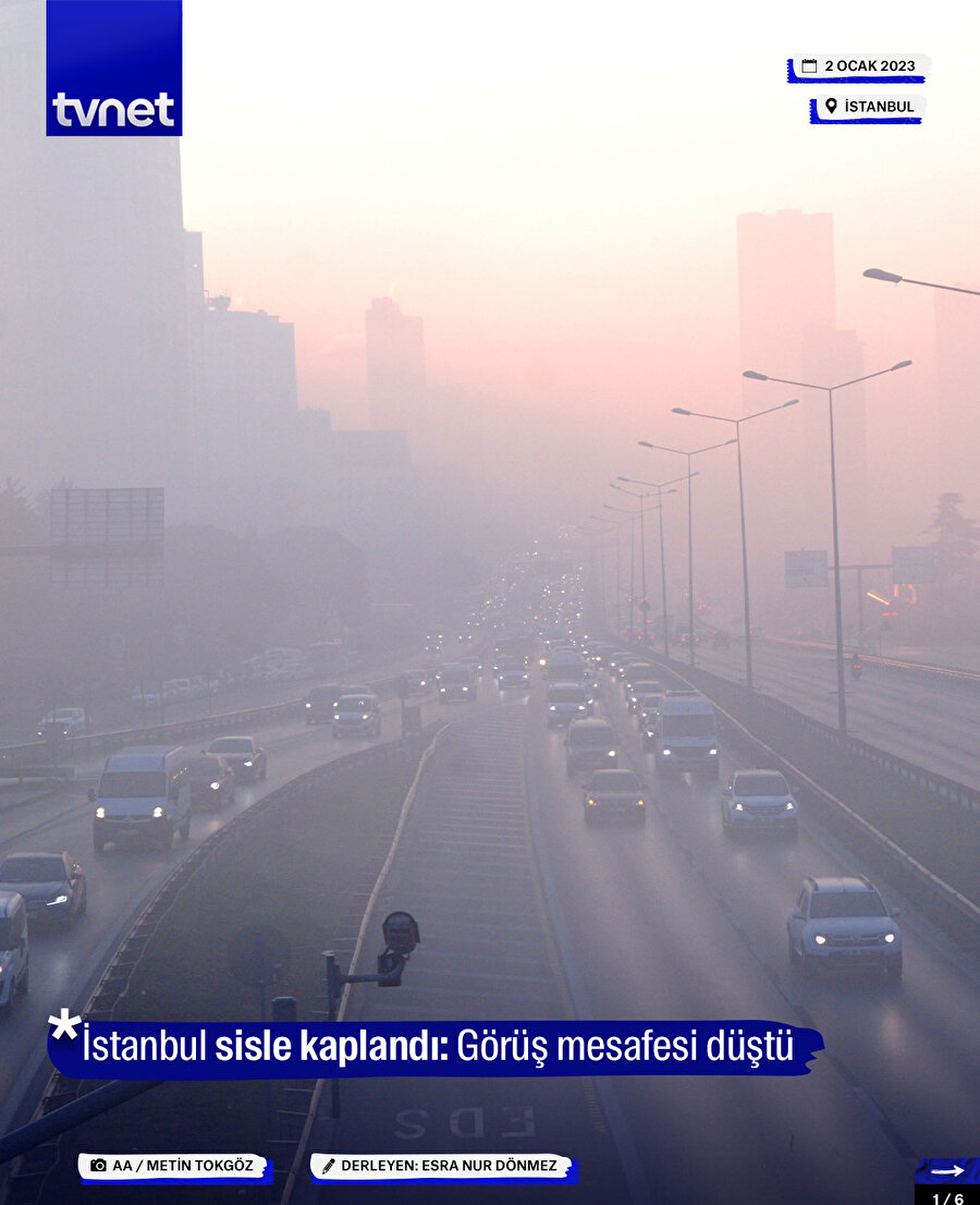 İstanbul sisle kaplandı