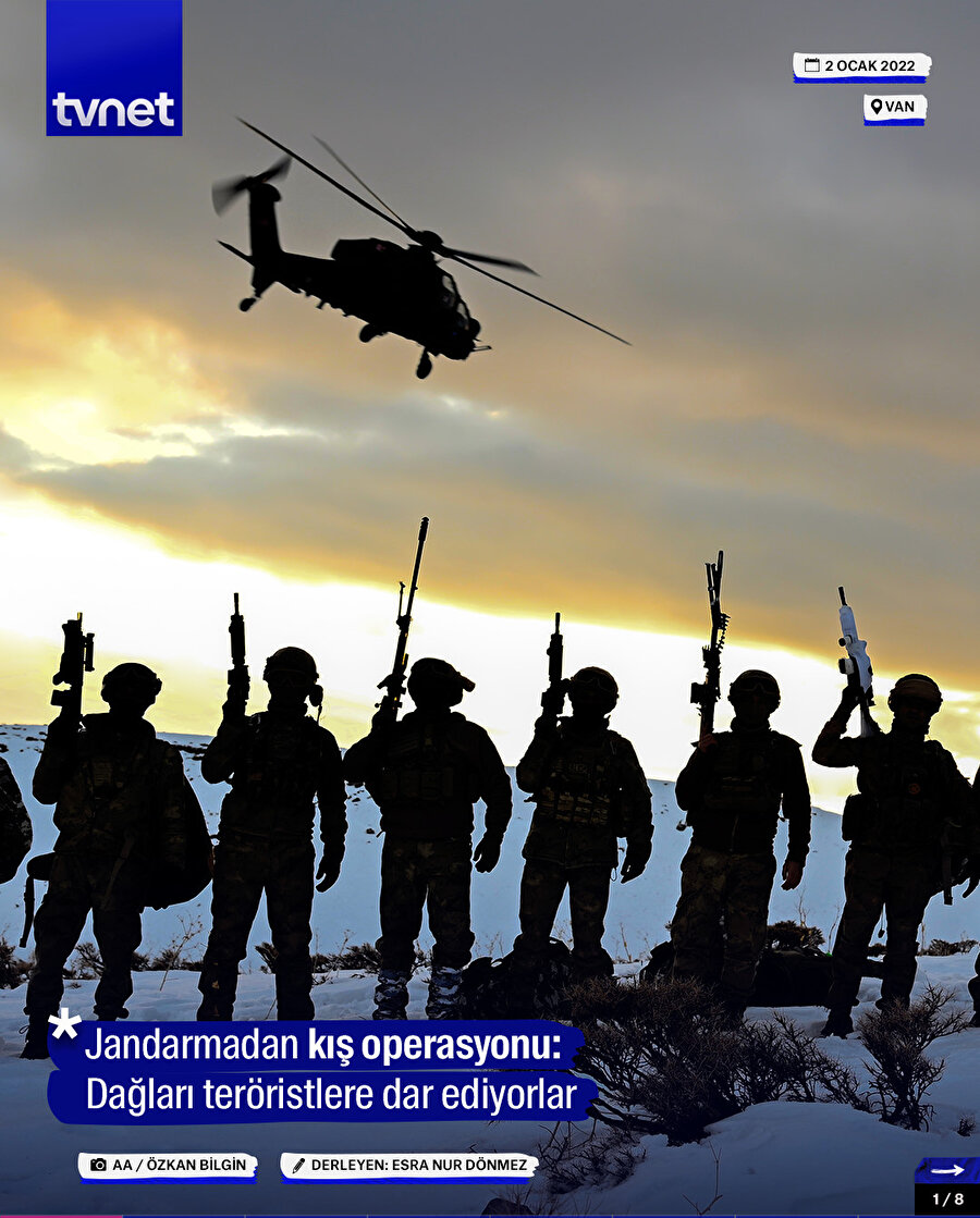 Jandarmadan kış operasyonu: Dağları teröristlere dar ediyorlar
