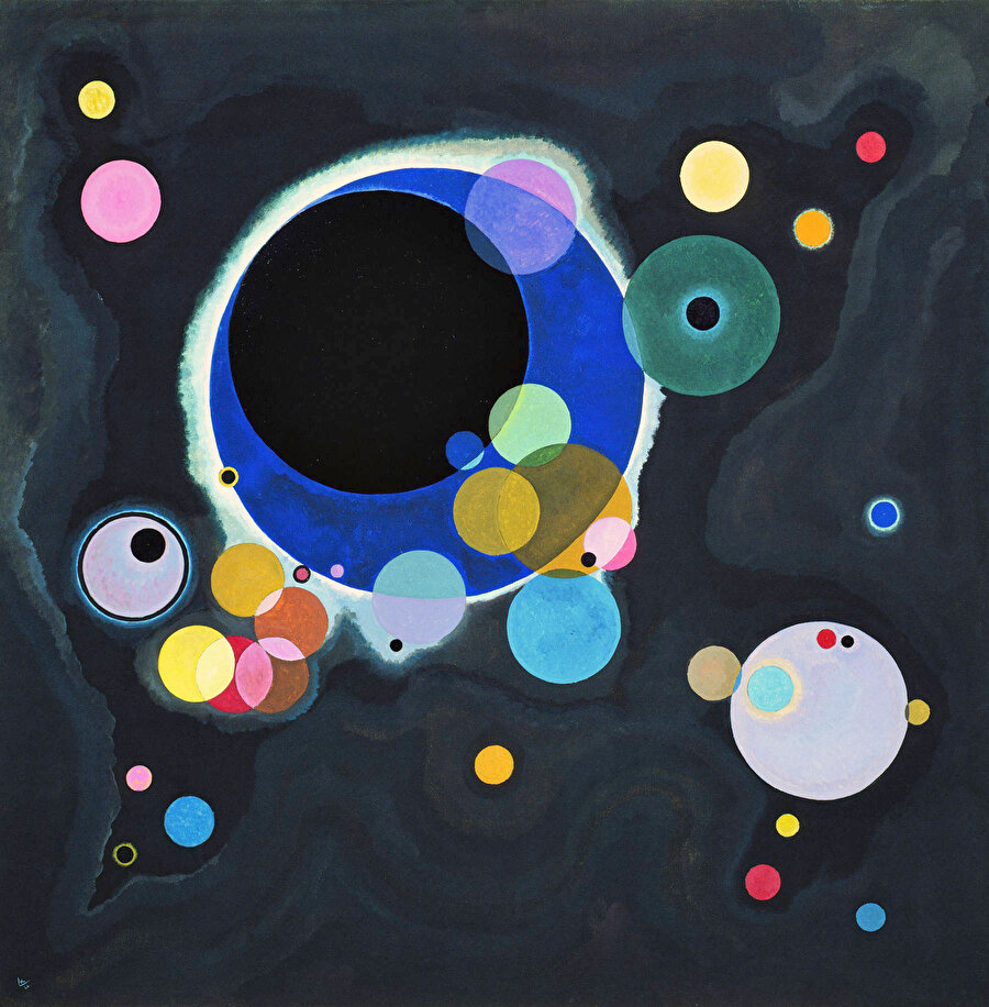 Vasili Kandinski'nin Several Circles isimli tablosu.