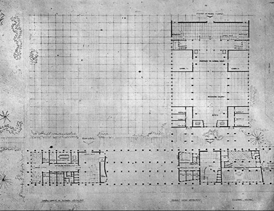 Yapının zemin kat planı, Kaynaklar: Arkitekt dergisi.