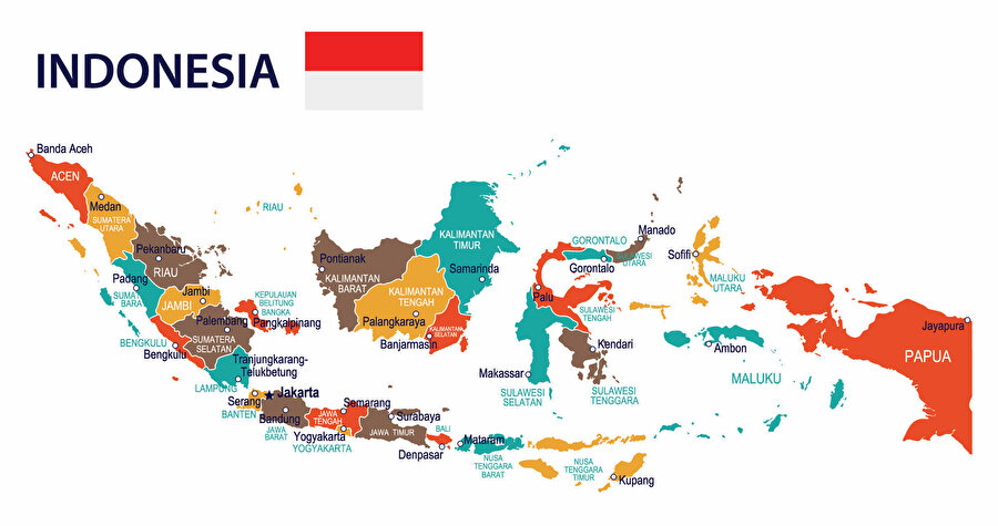 Ada topluluklarından oluşan Endonezya. 