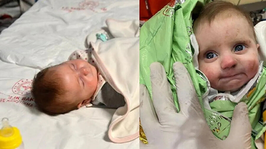 Depremden 138 saat sonra enkazdan çıkartılan iki aylık bebeğin son durumu