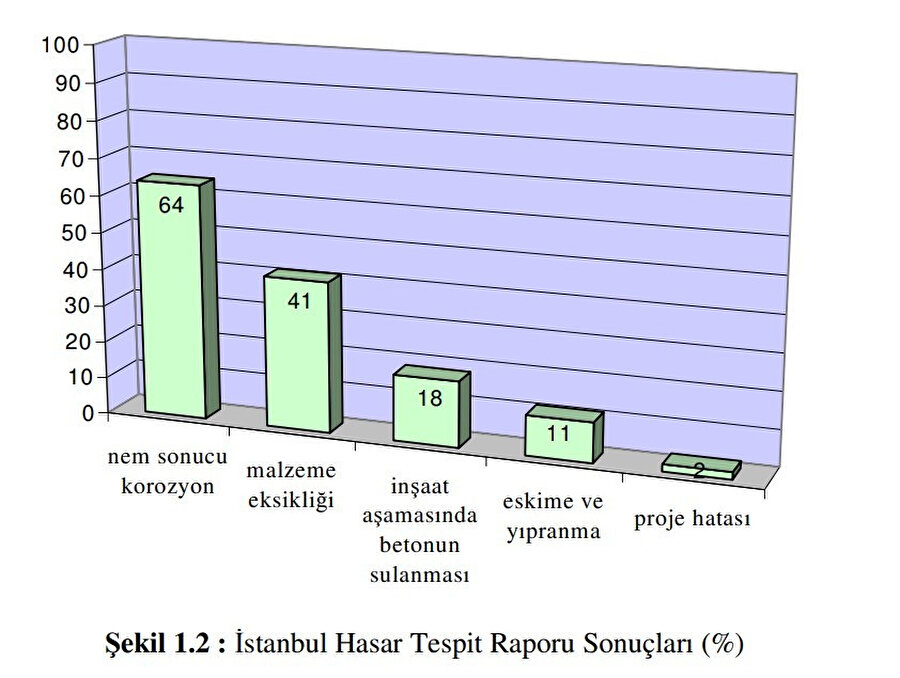 İstanbul Hasar Tespit Raporu Sonuçları (%) 