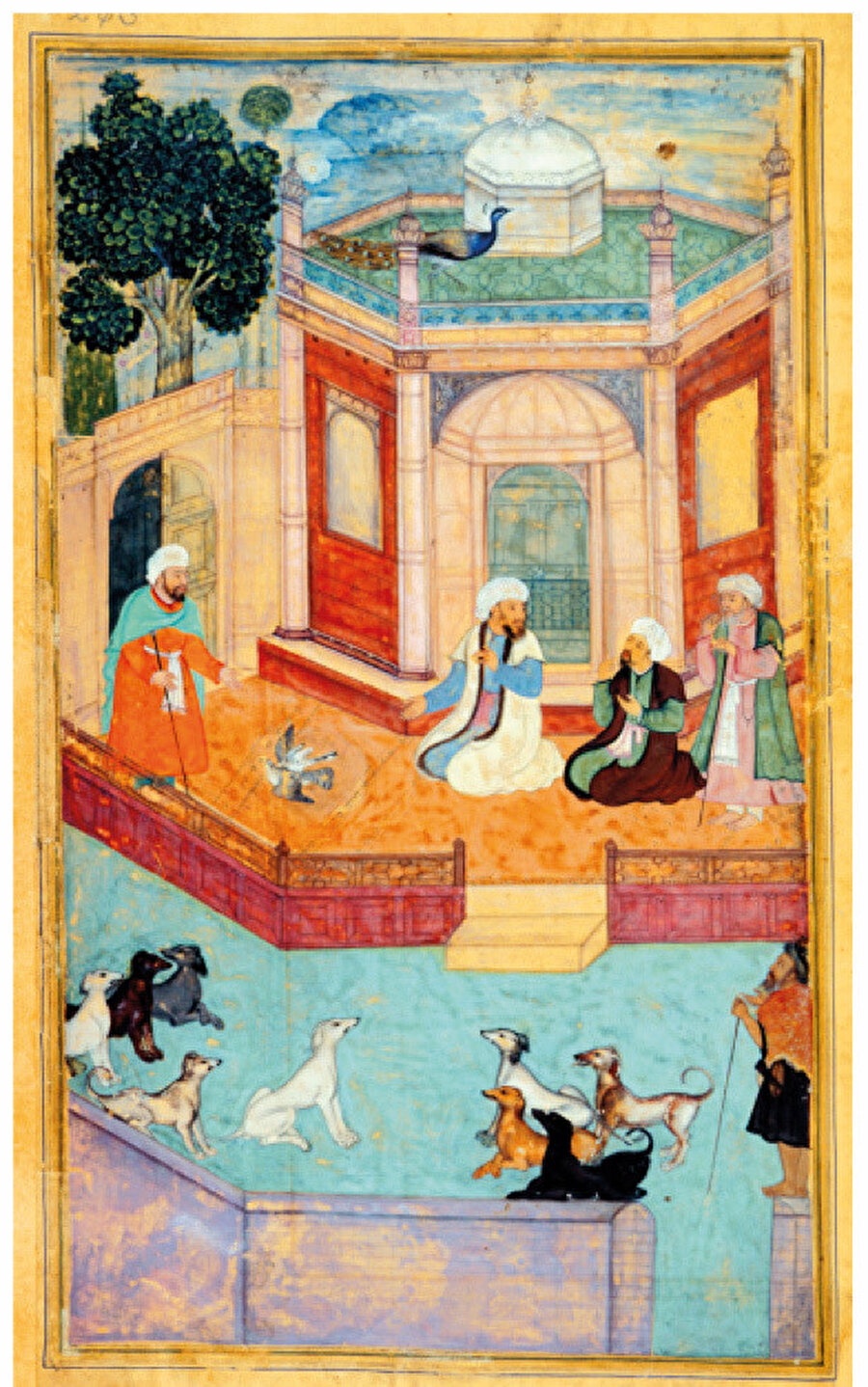 Şeyh Necmüddîn Kübrâ’nın sohbetinin kuşlara ve köpeklere tesir etmesi. Câmî, Nefahâtü’l-üns. Hindistan 1012/1603-4