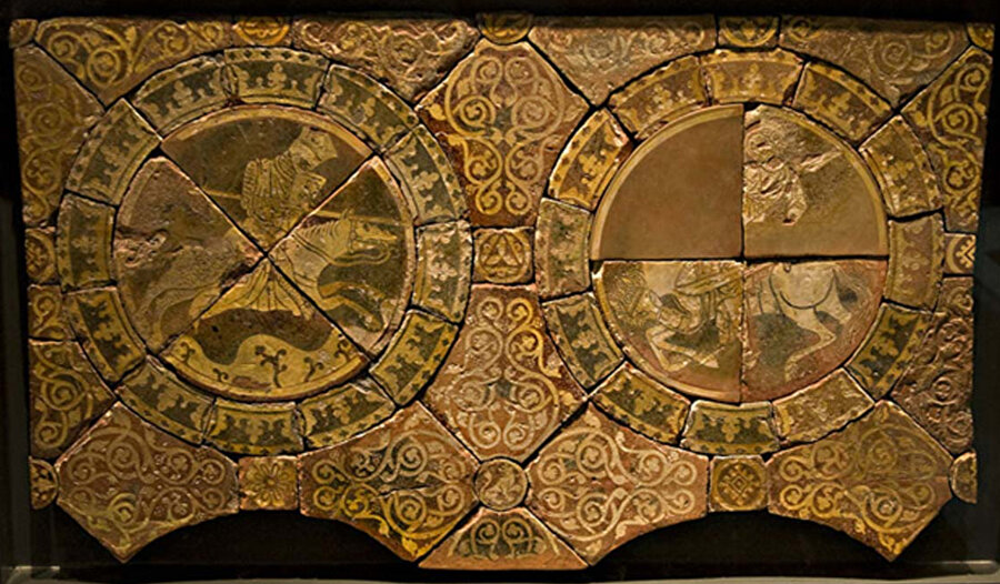 İngiltere Kralı I.Richard ve Selahaddin’i tasvir eden mozaikler, British Museum’da sergileniyor.