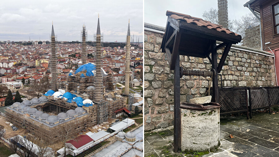 Selimiye'yi ortostat döşeme tekniği ile çevresindeki su kuyuları ve sarnıçlar ayakta tutuyor.