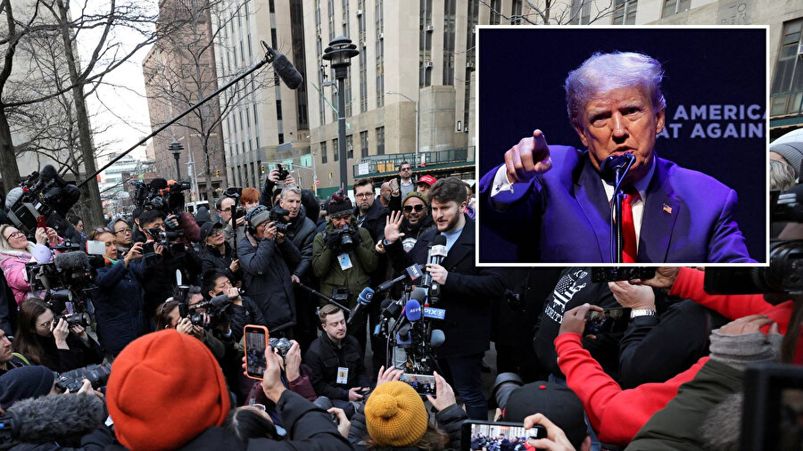 Eski ABD Başkanı Donald Trump'ın destekçileri New York Mahkemesi önünde protesto gösterisi düzenledi
