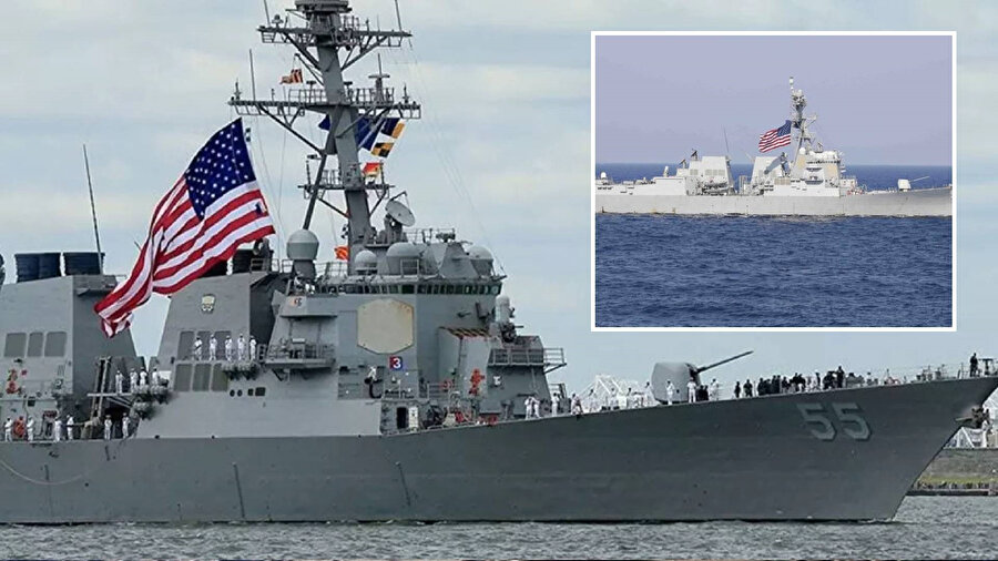 ABD donanmasına ait bir savaş gemisinin Çin Denizi'ndeki Paracel Adaları çevresindeki sulara izinsiz girdiği iddia edildi