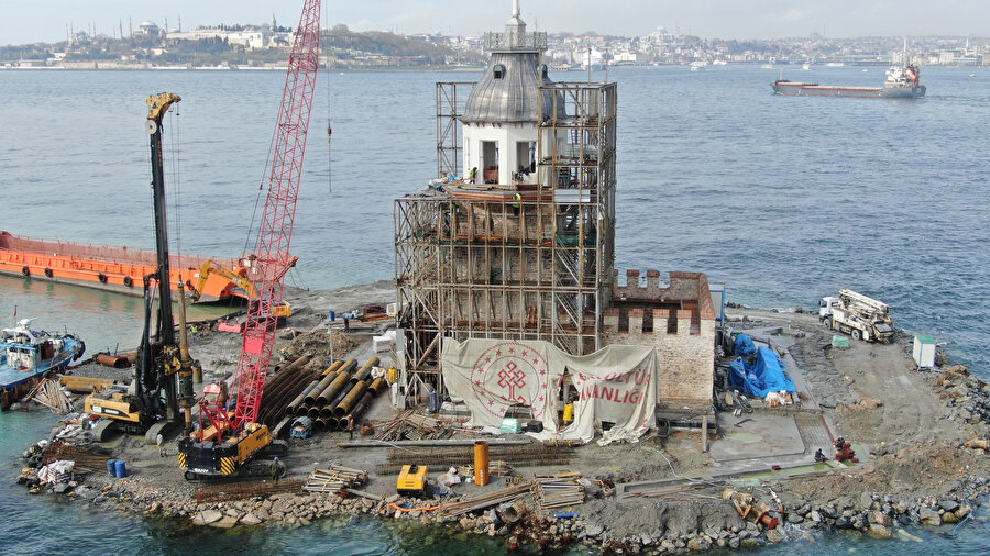 Kız Kulesi'nde kubbe ortaya çıktı