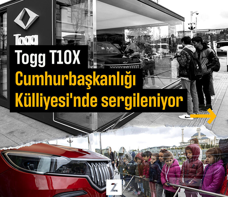 Togg T10X Cumhurbaşkanlığı Külliyesi'nde sergileniyor
