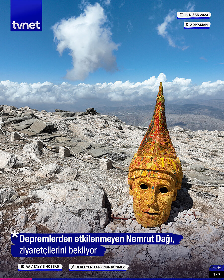 Depremlerden etkilenmeyen Nemrut Dağı, ziyaretçilerini bekliyor