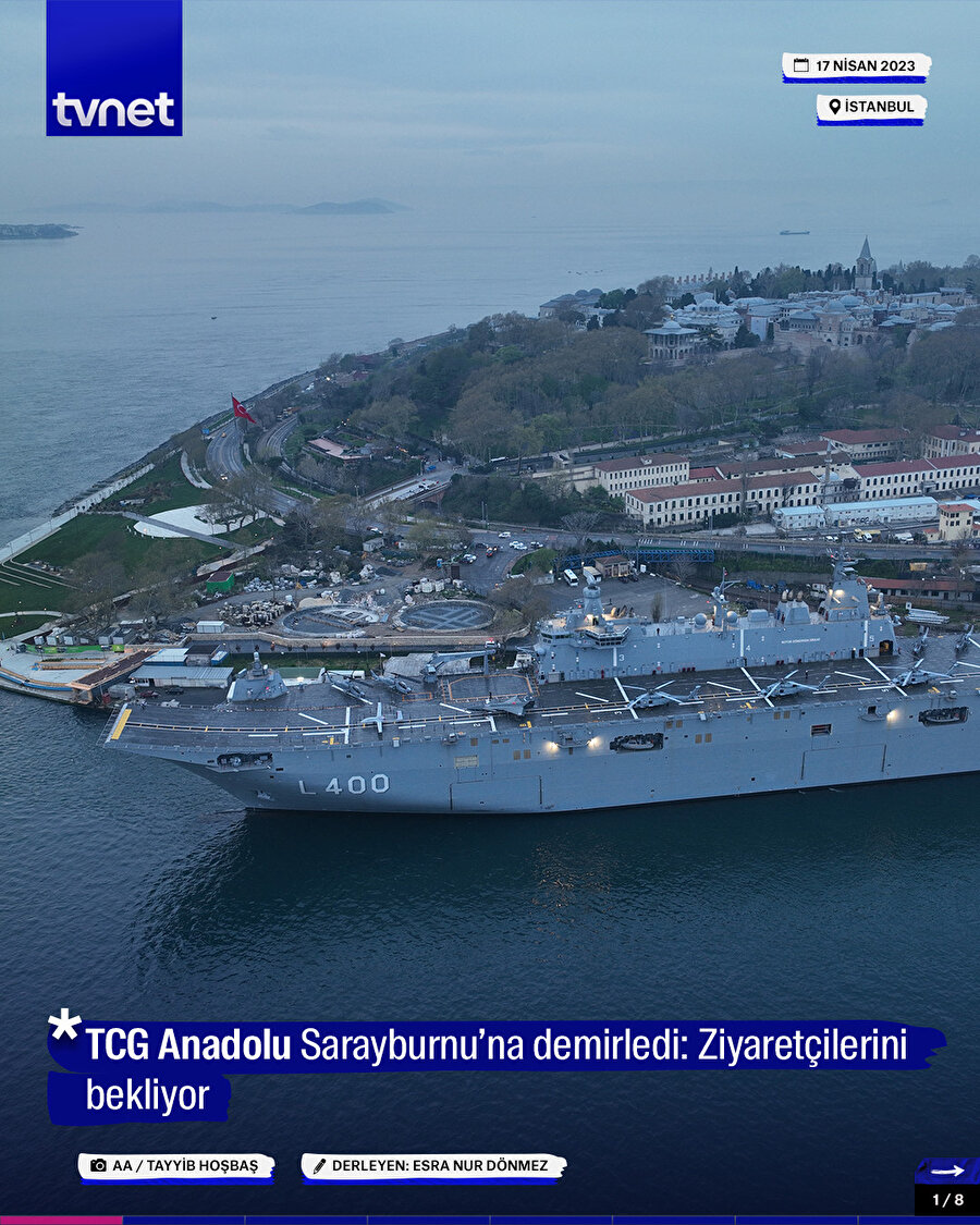 TCG Anadolu Sarayburnu’na demirledi: Ziyaretçilerini bekliyor