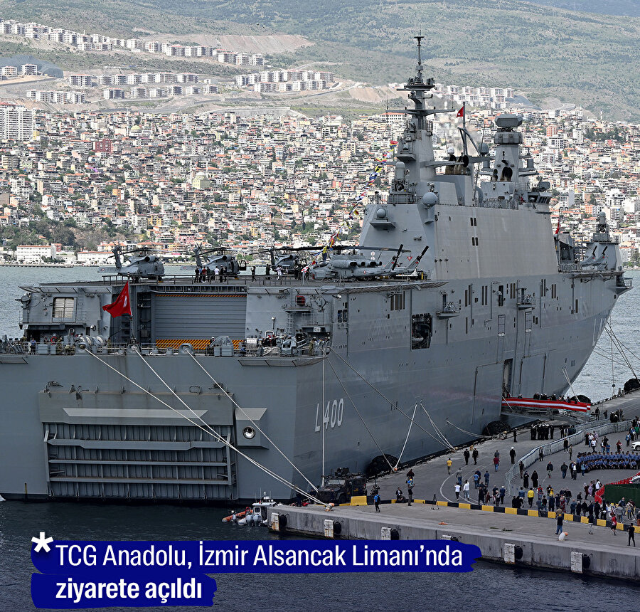 TCG Anadolu, İzmir Alsancak Limanı'nda ziyarete açıldı
