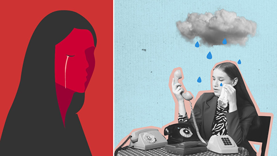 ​İnsanın ağlama hali.