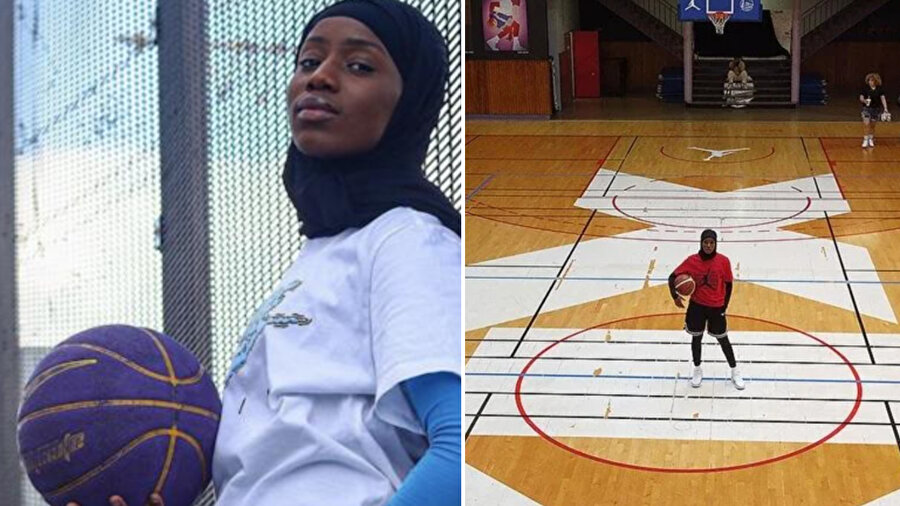​Fransız basketbolcu Salimata Sylla, resmî müsabakalara başörtüsüyle katılabilmenin yollarını arıyor.