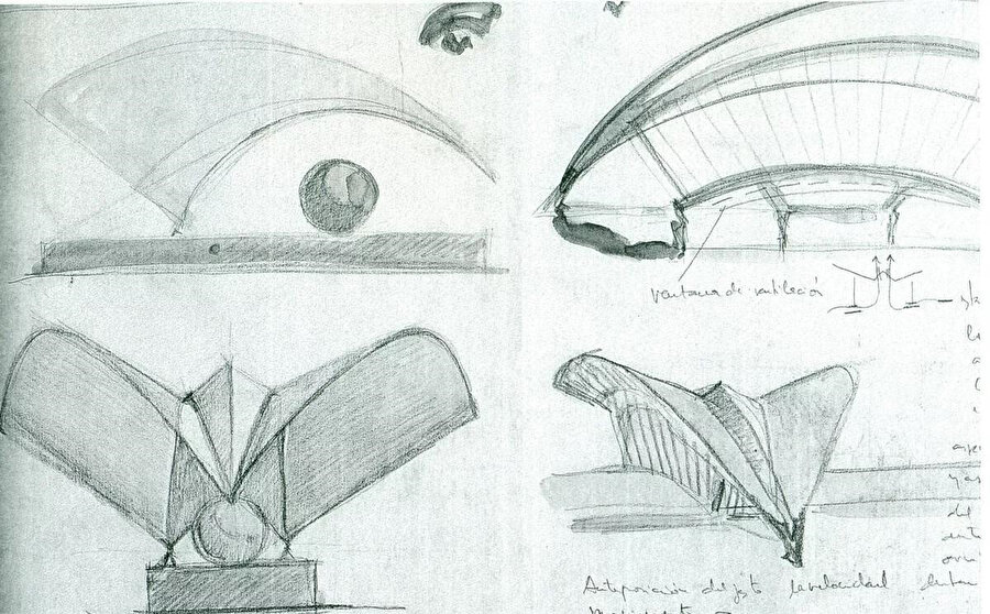 Lyon-Saint Exupery Havalimanı Tren İstasyonu eskizi.