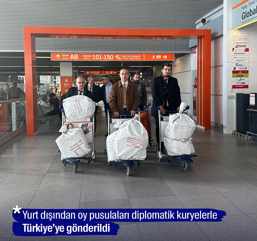 Yurt dışından oy pusulaları Türkiye'ye gönderildi