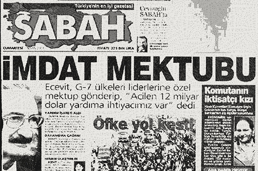 Sabah Gazetesi manşeti.