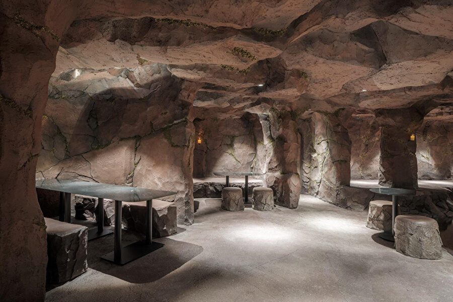 Mağara benzeri oturma alanları tasarlanıyor.