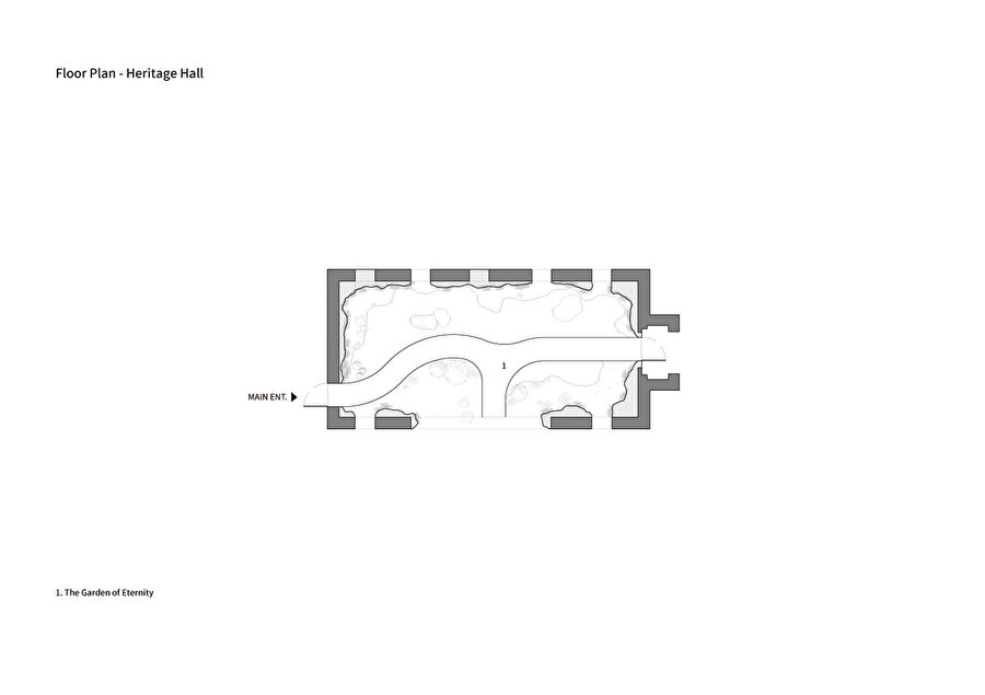 Şapelin zemin kat planı.