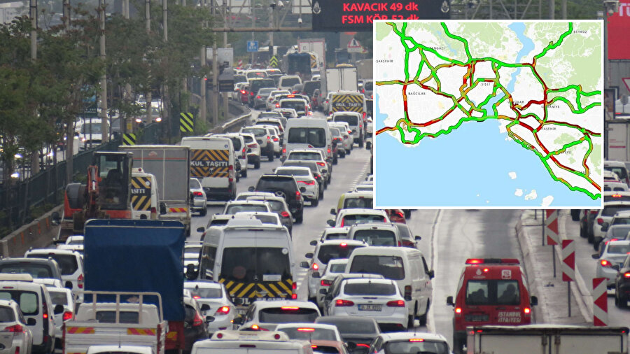 İstanbul'da yaşanan trafik yoğunluğu