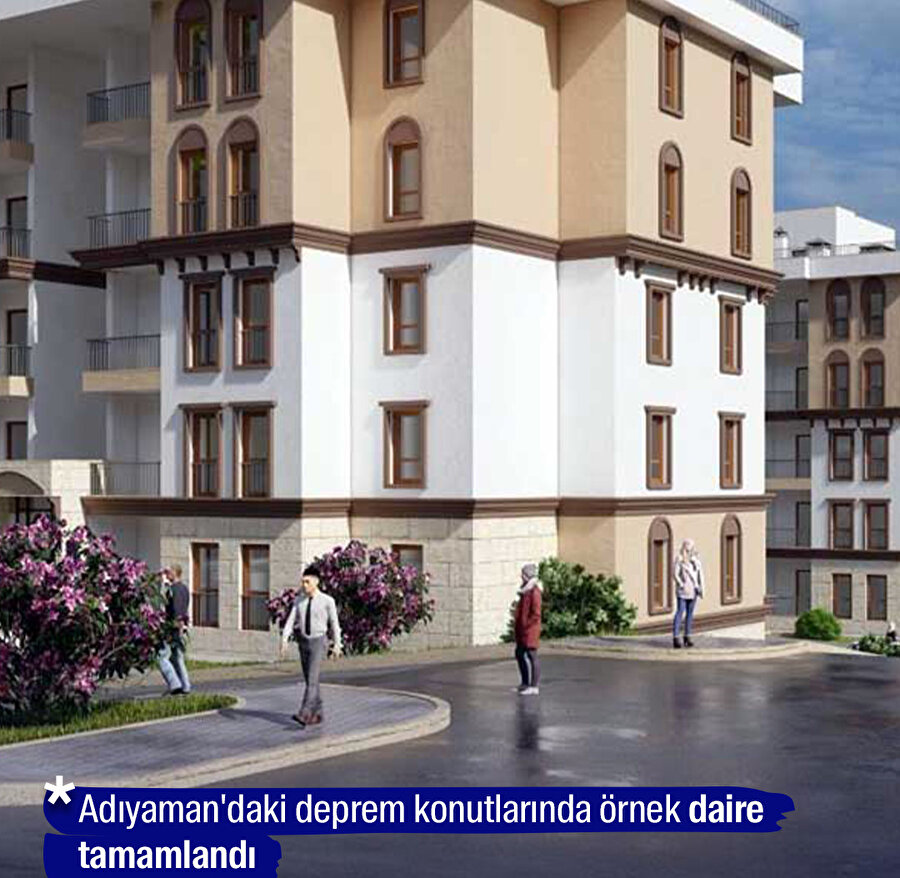 Adıyaman'daki deprem konutlarında örnek daire tamamlandı