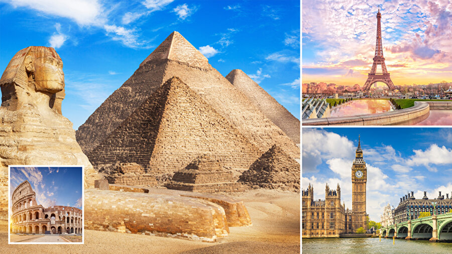 Şehirler ve ünlü sembolleri.