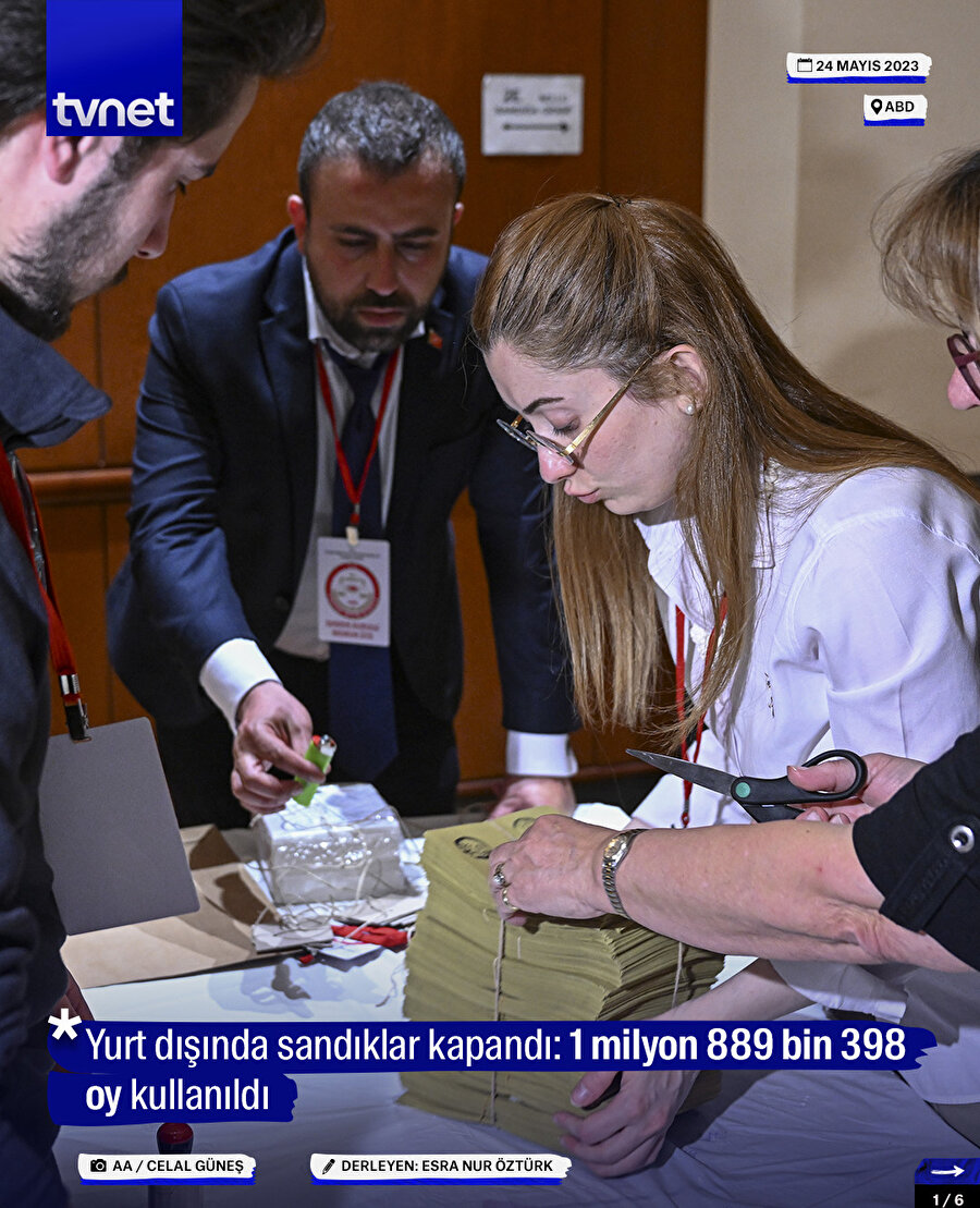 Yurt dışında sandıklar kapandı: 1 milyon 889 bin 398 oy kullanıldı