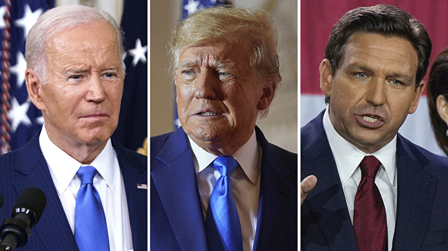 ABD Başkanı Joe Biden, Eski Başkan Donald Trump ve Florida Valisi Ron DeSantis