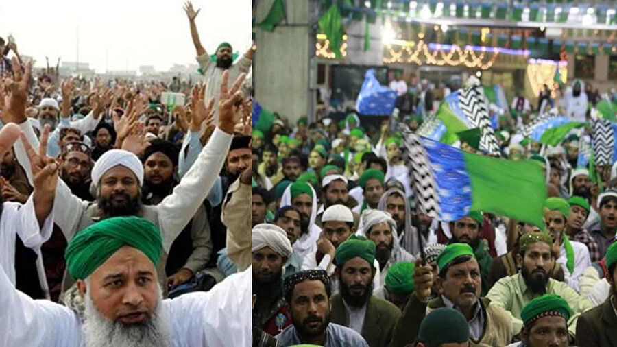 Hindistan'da Birelvi ekolünün mensupları.