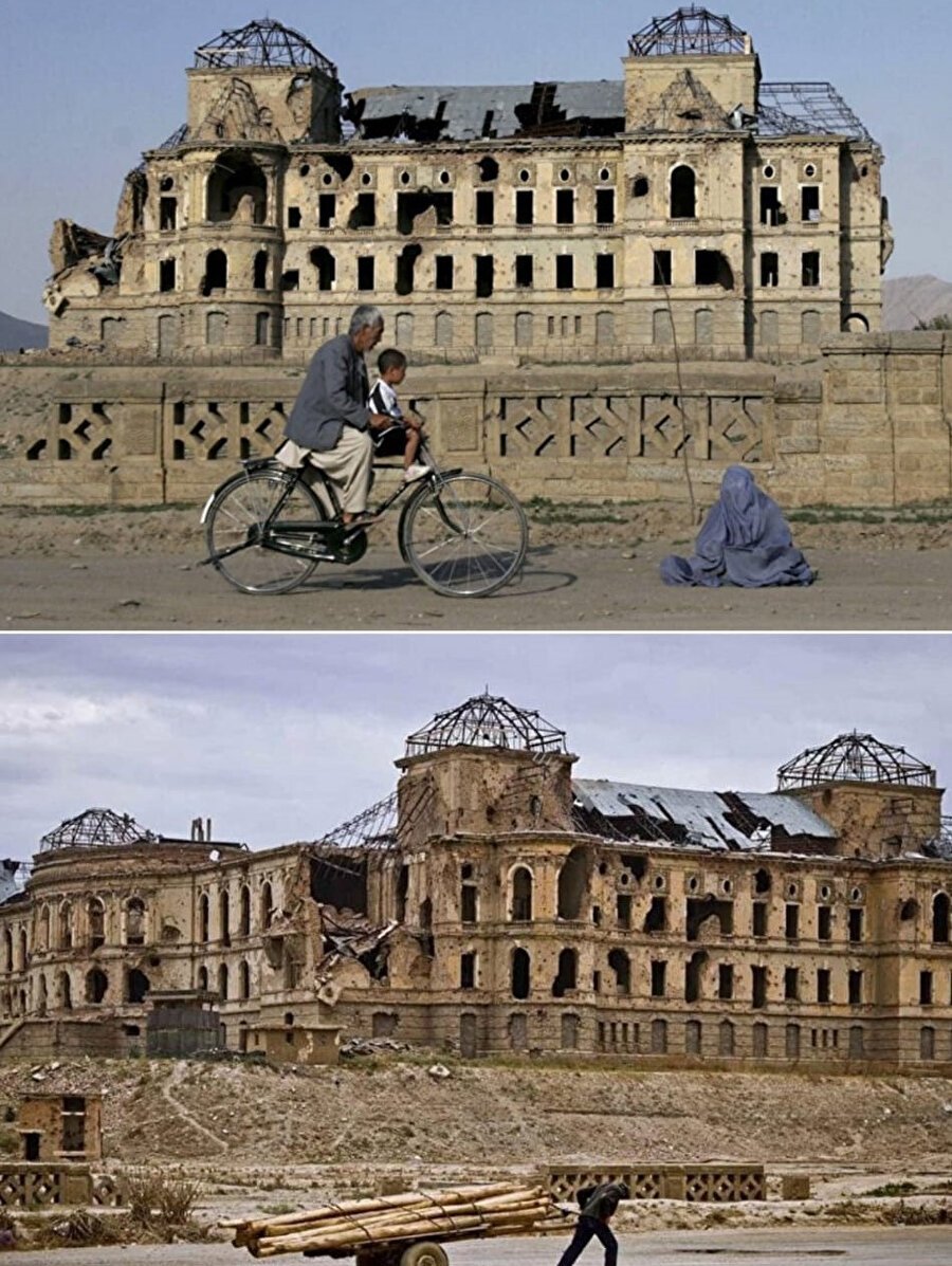 Terk edilmiş bir saray.