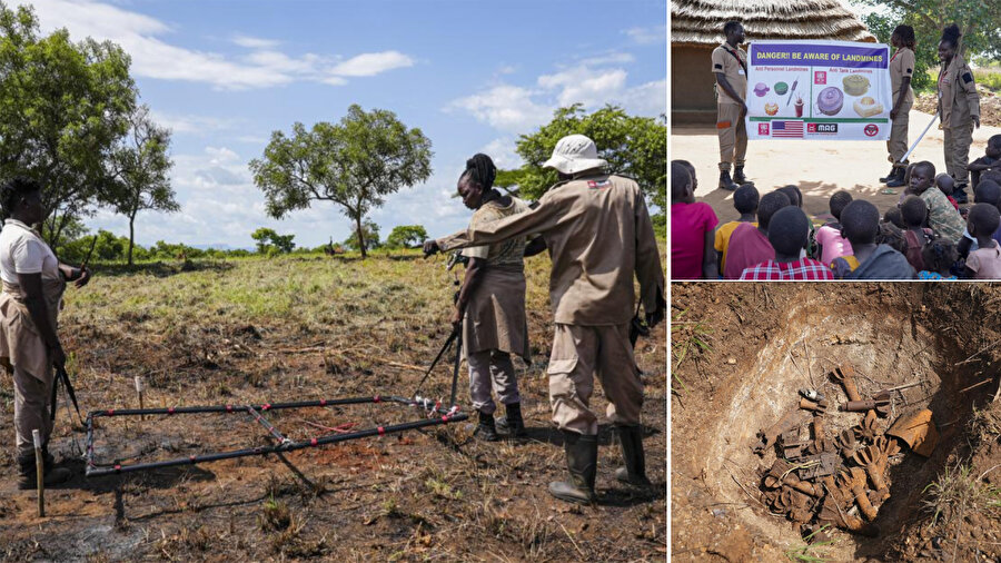 Güney Sudan: Onlarca yıllık savaşın ardından evlerine dönmeye başlayan insanlar, kara mayınlarını temizlemekte zorlanıyor.