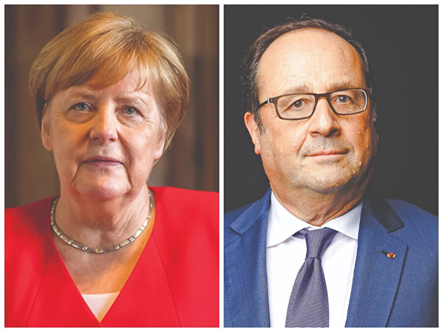 Merkel, Hollande.