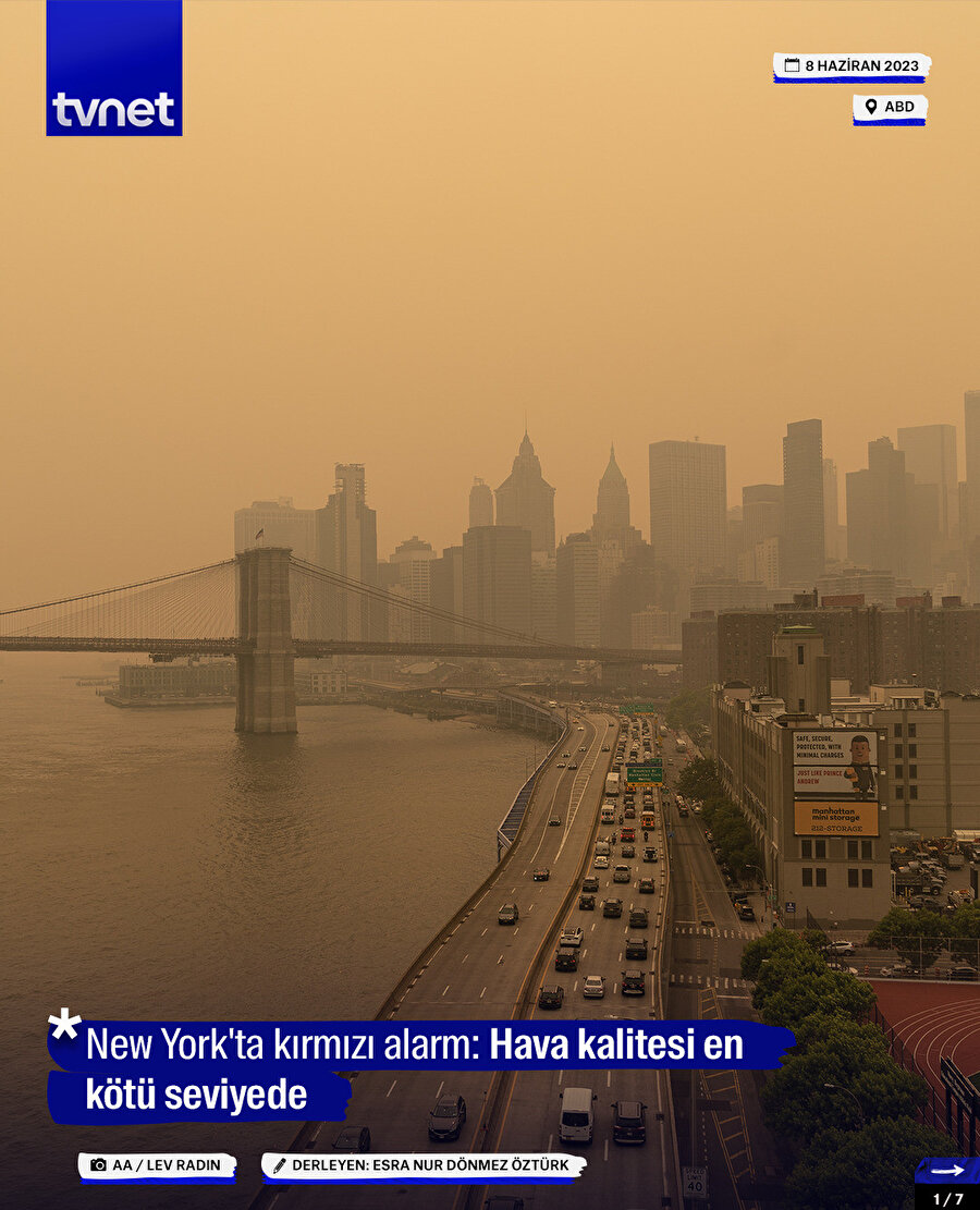 New York'ta kırmızı alarm: Hava kalitesi en kötü seviyede