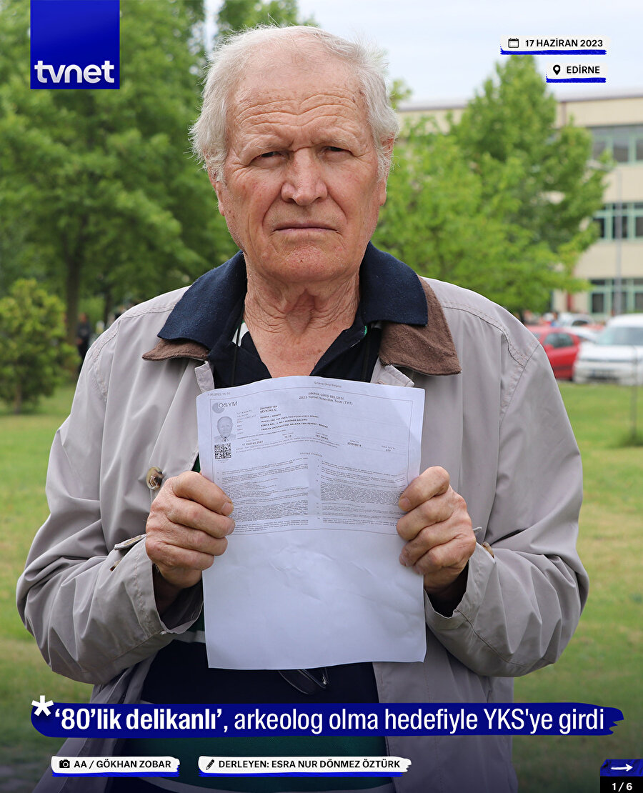 ‘80’lik delikanlı’, arkeolog olma hedefiyle YKS'ye girdi