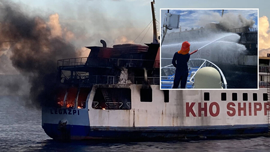 Filipinler’de 120 kişinin bulunduğu yolcu gemisi alev aldı
