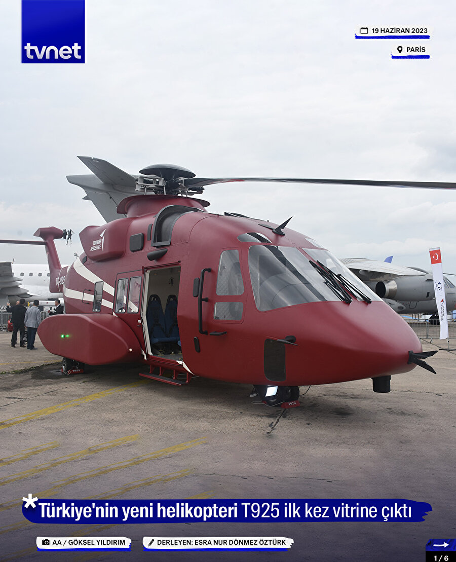 Türkiye'nin yeni helikopteri T925 ilk kez vitrine çıktı