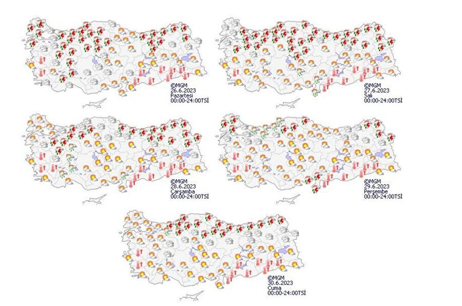 Meteoroloji hava durumu haritası