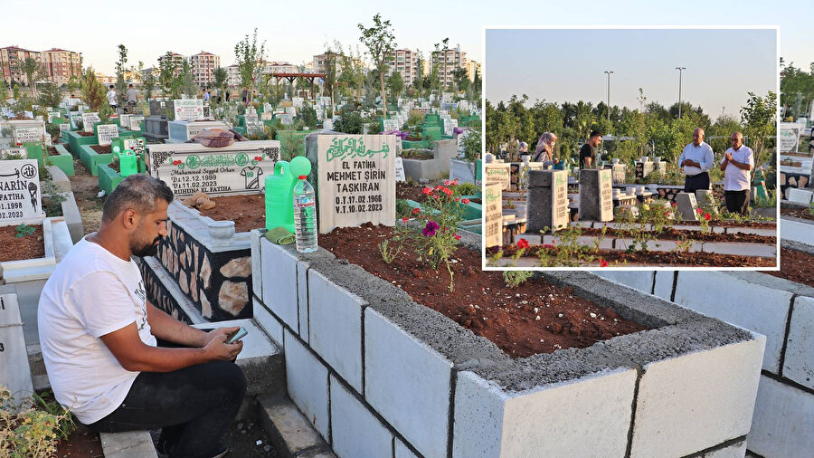 Depremde yaşamını yitiren yakınlarının mezarlarını ziyaret ettiler