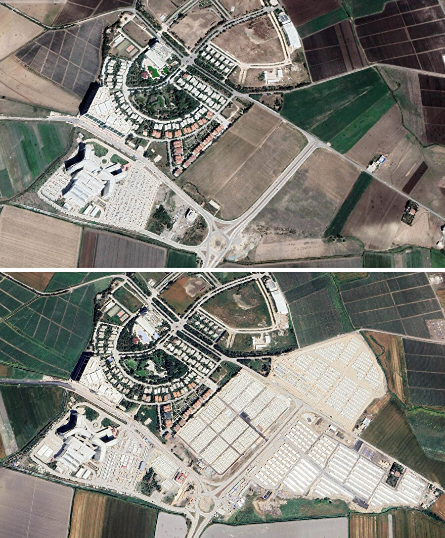 Depremin üzerinden 6 ay geçti: Yıkılan illerin simge yerleri uydudan görüntülendi