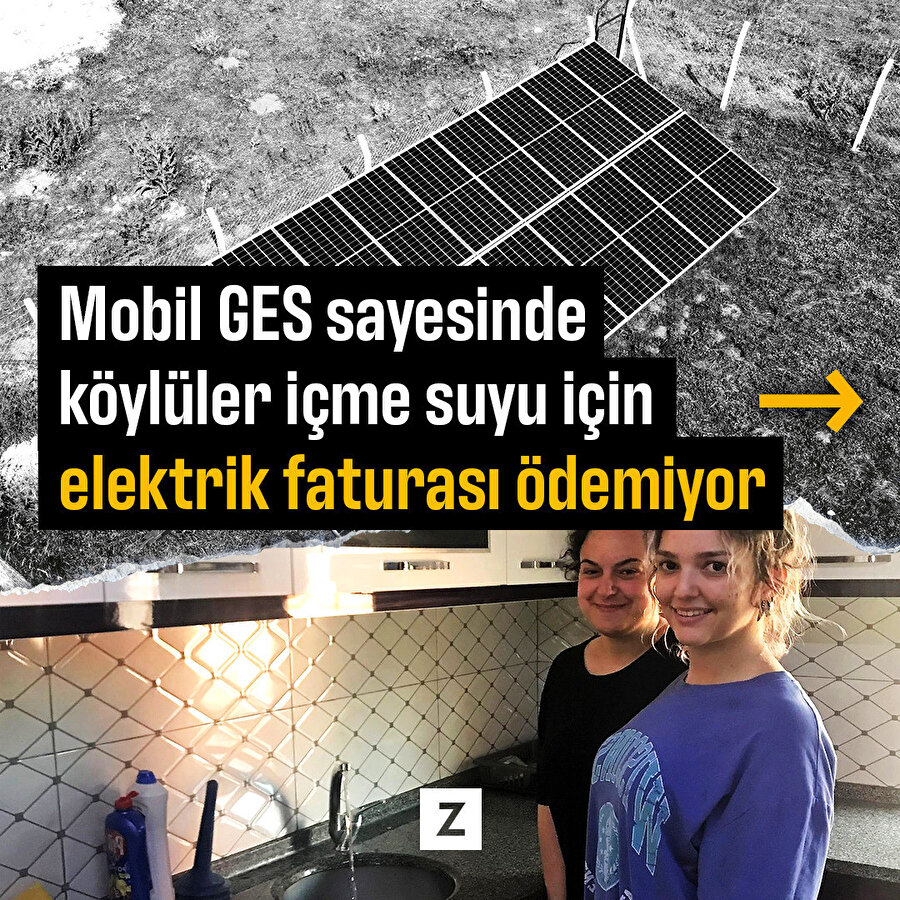 Mobil GES sayesinde köylüler içme suyu için elektrik faturası ödemiyor