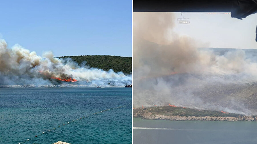 Yangın bölgesinden fotoğraflar