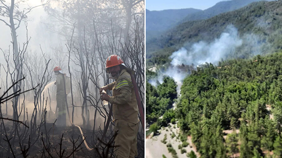 Yangın yerinden fotoğraflar