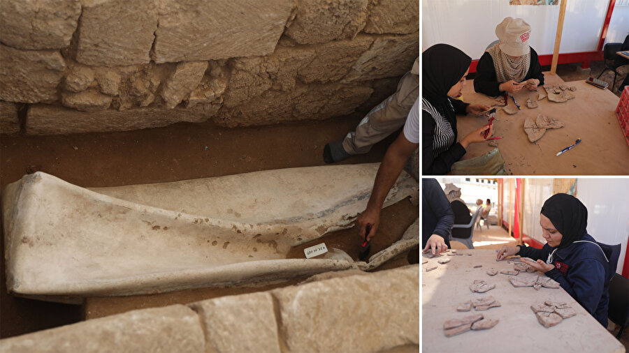 Gazze'de Roma dönemine ait yeni bir kurşun lahit bulundu.